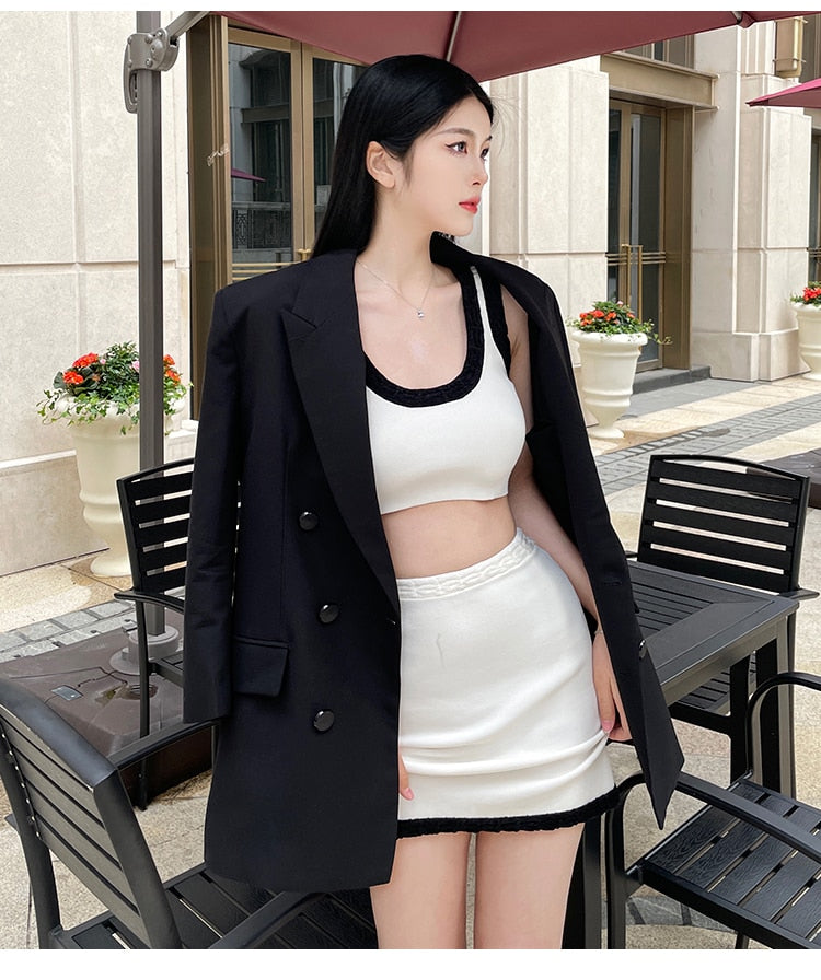2023 New Spring/Summer Women's Vest and Skirt Set