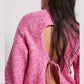 AutumnBloom Backless Chic Pullover