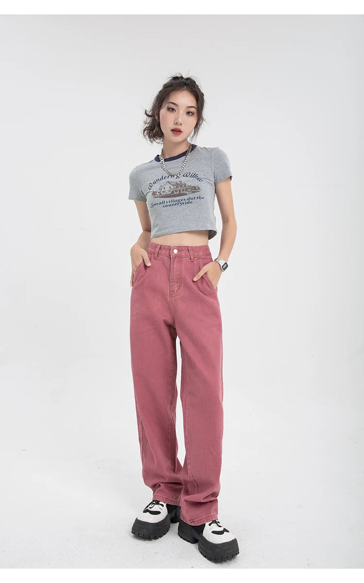 Chic Design Pink Street Pants