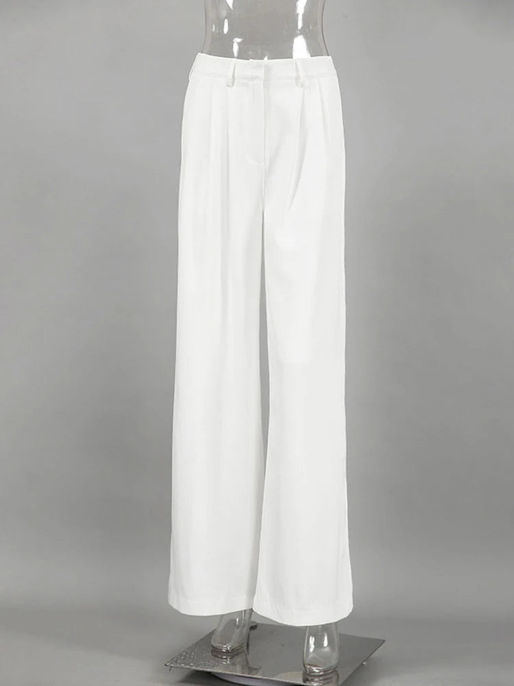 Stellar White Wide-Leg Pants