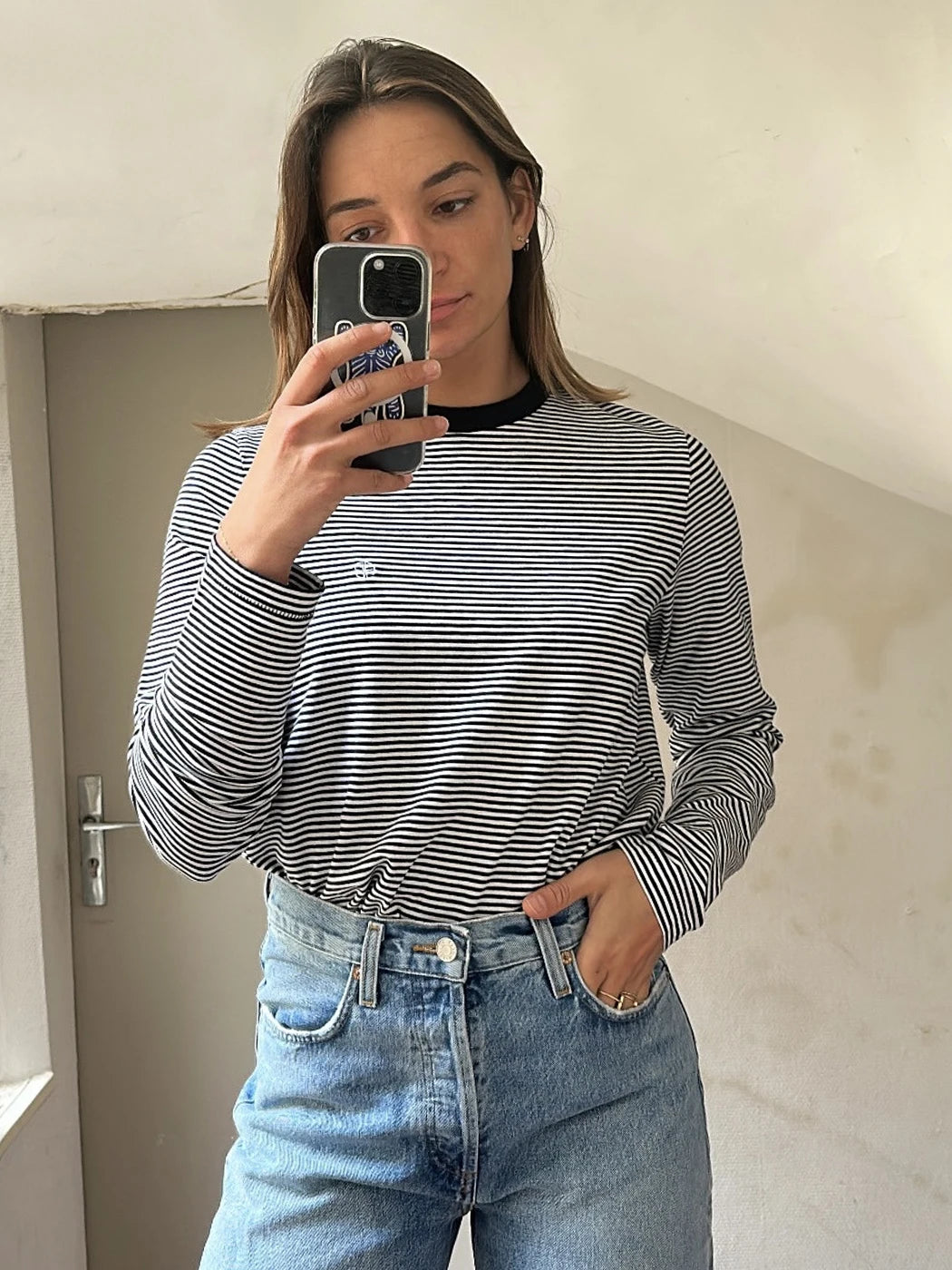 Classic Stripes Embroidered Tee