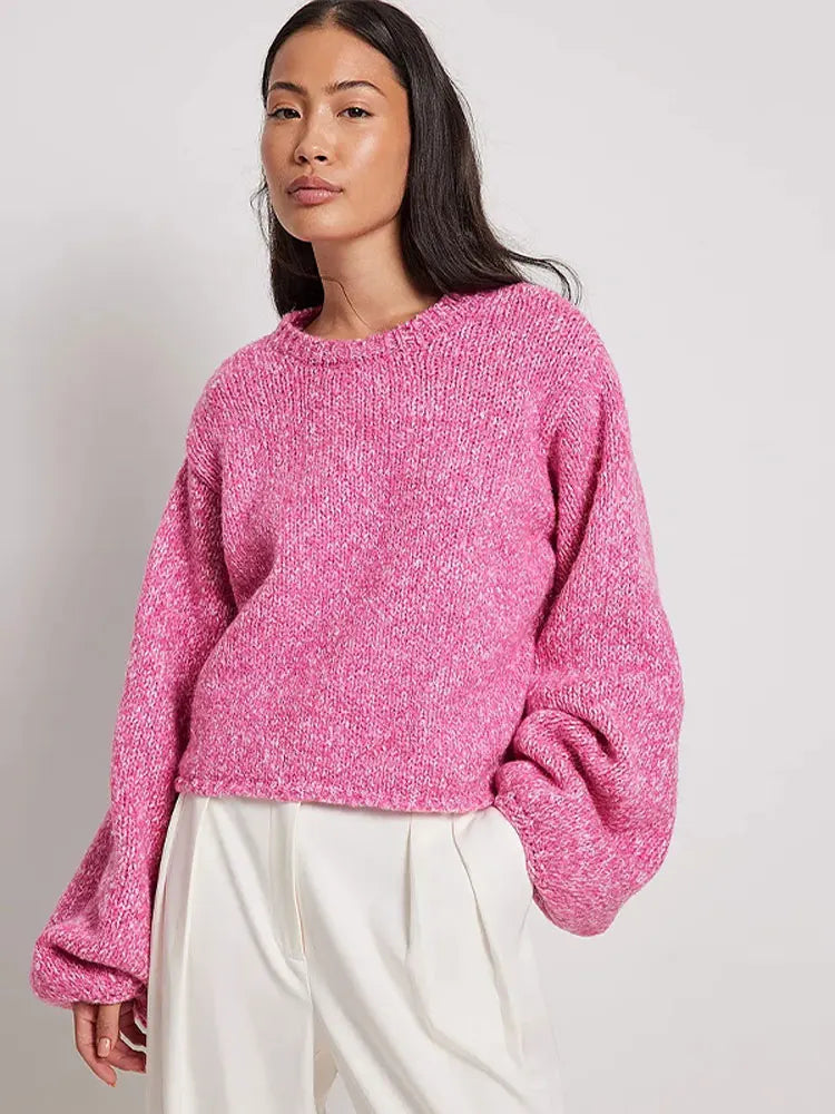 AutumnBloom Backless Chic Pullover