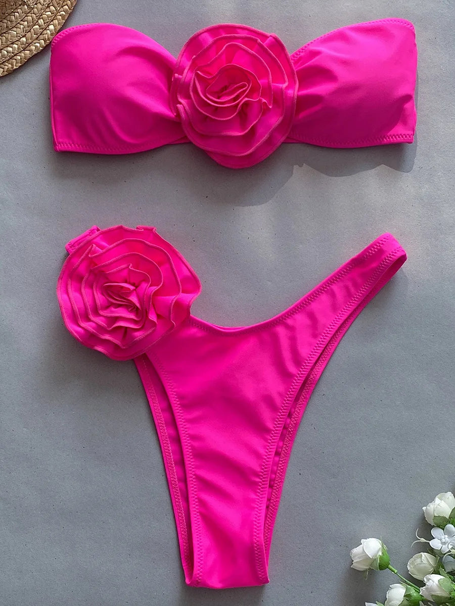 Floral Paradise Bandeau Bikini Set