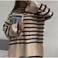 Chic Flare Knits: Oversized Striped Sweater