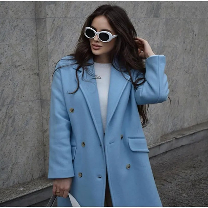 Double-Breasted Office Elegance Coat