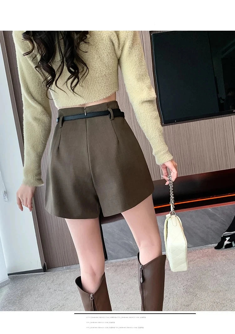 Office Elegance High-Waist Skirt Shorts
