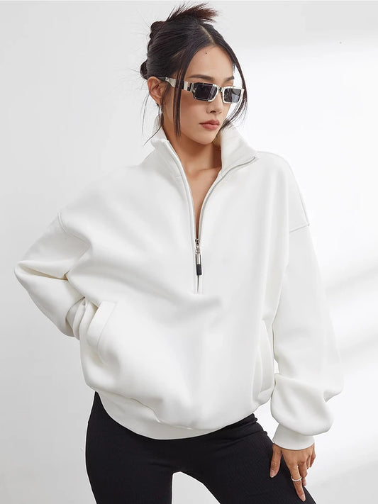 Casual Vibe Half-Zip Sweatshirt