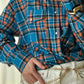 Retro Charm Oversized Plaid Shirt