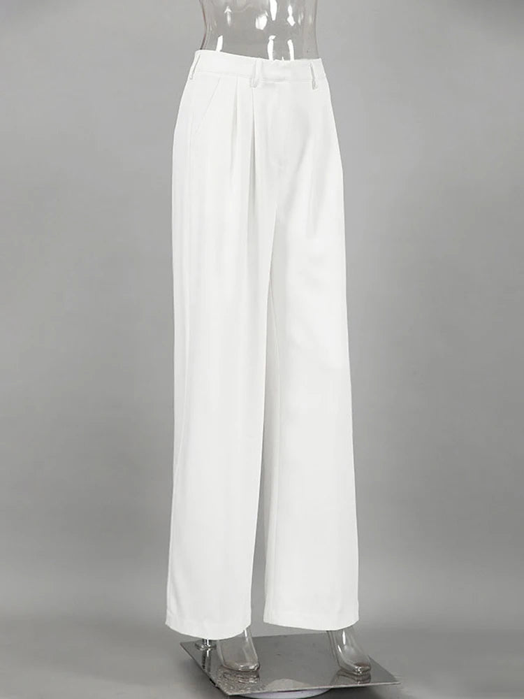 Stellar White Wide-Leg Pants