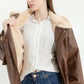 Retro Luxe Fur-Lined Leather Jacket