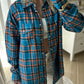 Retro Charm Oversized Plaid Shirt