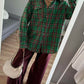 Retro Charm Oversized Plaid Shirt