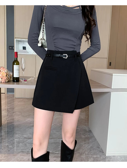 Office Elegance High-Waist Skirt Shorts