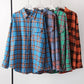 Retro Charm Oversized Plaid Shirt