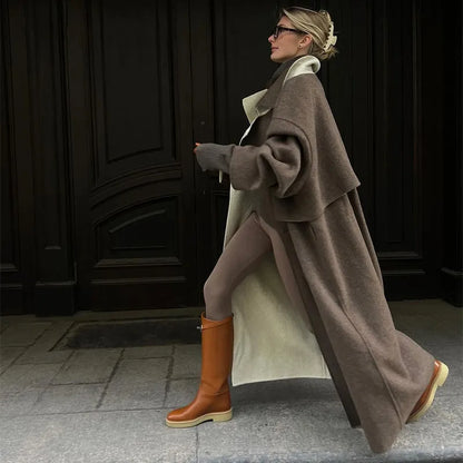 Lady in Luxury Woolen Reversible Coat
