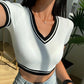 Solid Elegance Knitted Crop Top