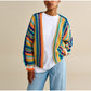 Rainbow Radiance Knitted Cardigan Sweater
