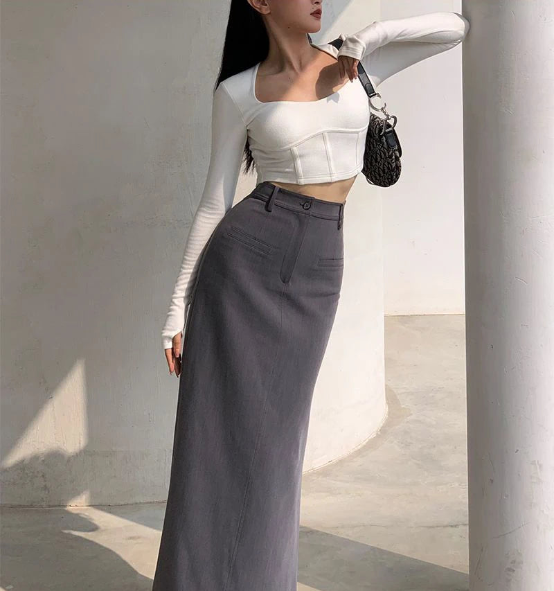 Timeless Slit Pencil Skirt