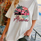 Oversized Cotton Aloha Hawaii Sunset Tee