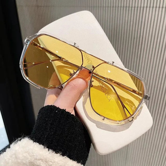 Futuristic Fashion Oversized UV400 Sunglasses