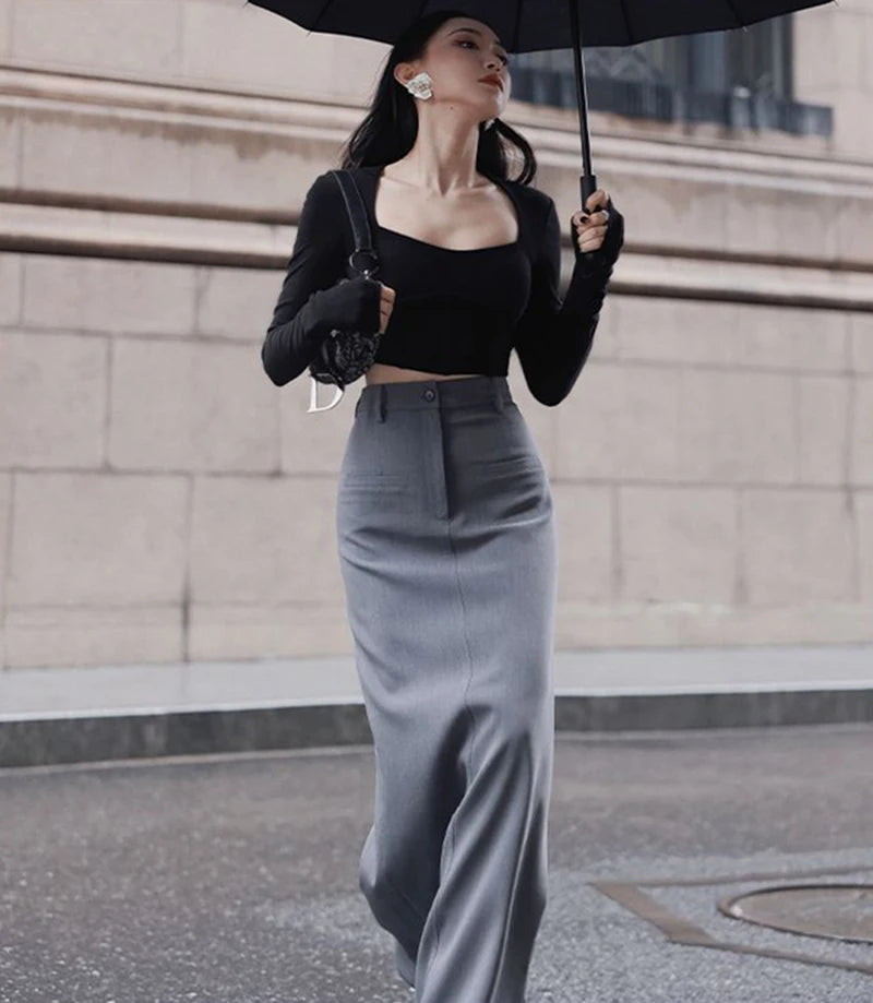 Timeless Slit Pencil Skirt