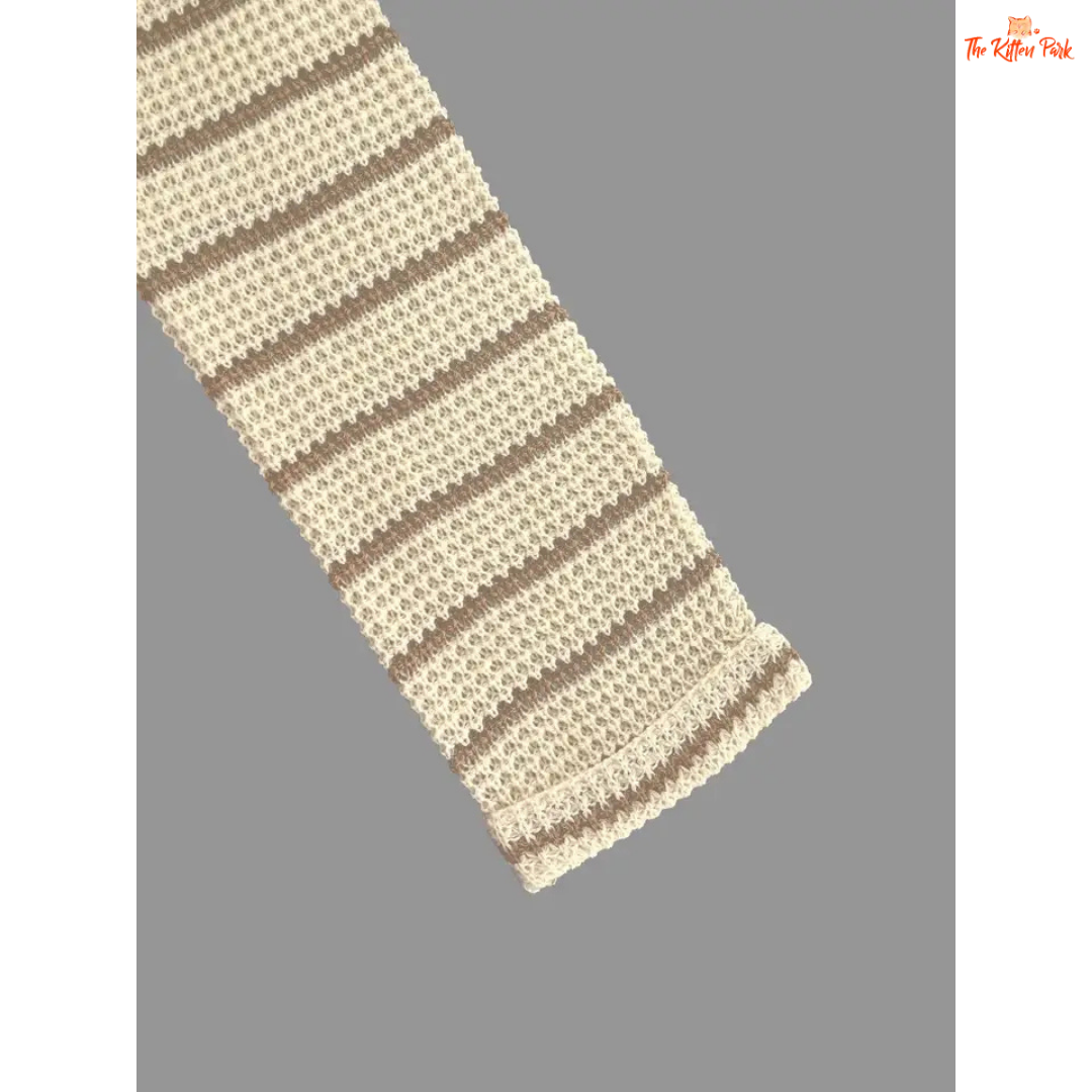 Striped Lapel Woolen Pullover – Casual Autumn Winter Top with striped acrylic fabric, extra-heavyweight knit, turn-down collar, and loose fit for autumn/winter style.