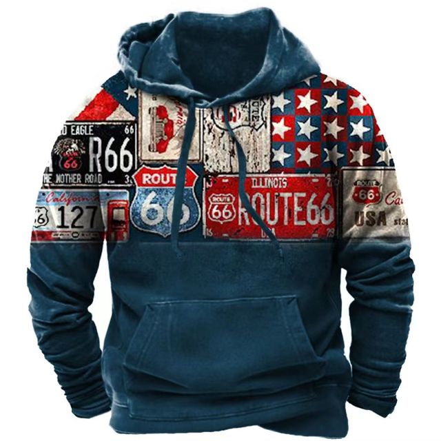 Old Steel Route 66 Cool Themed Unisex Hoodies
