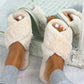 Cozy Faux Fur Winter Style Cross Indoor Slippers
