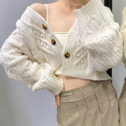 Street Chic Cropped Cardigan Coat