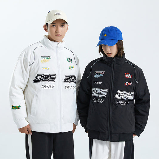 Glossy Duck Down Hooded Coat
