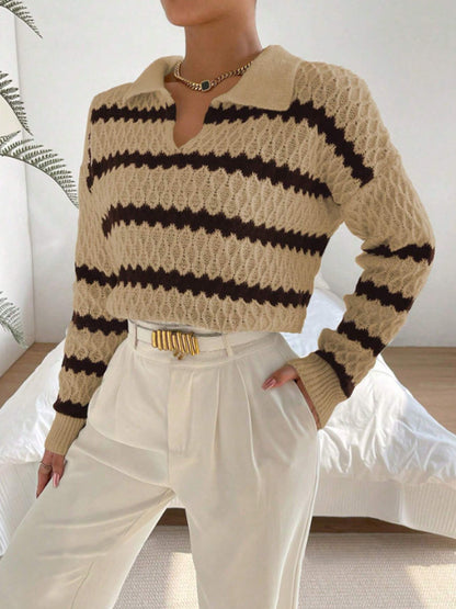 Casual Unisex Striped Winter Autumn Sweaters