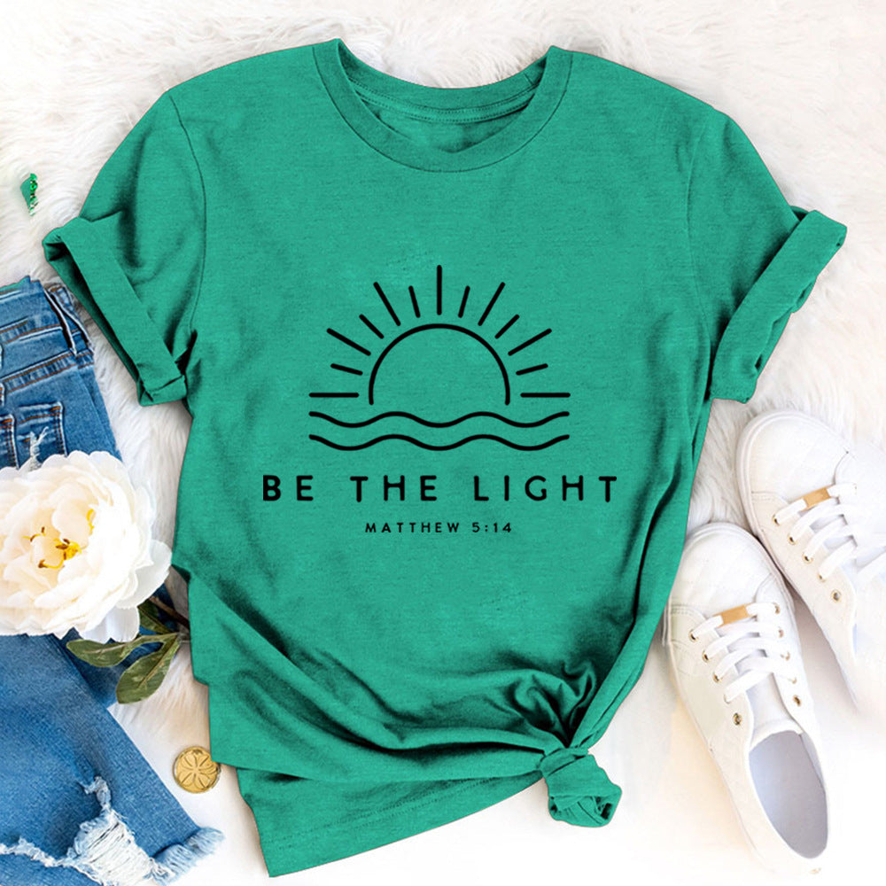 Women Be The Light Jesus Christian Bible Verse T-Shirts