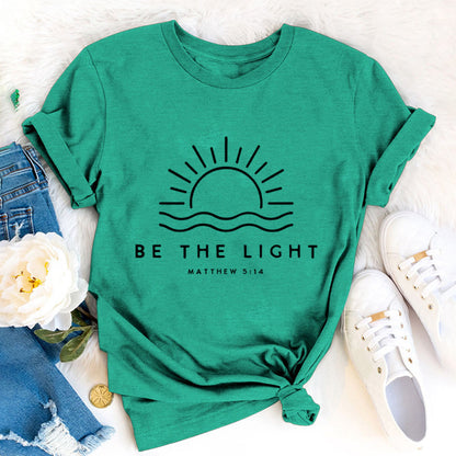 Women Be The Light Jesus Christian Bible Verse T-Shirts