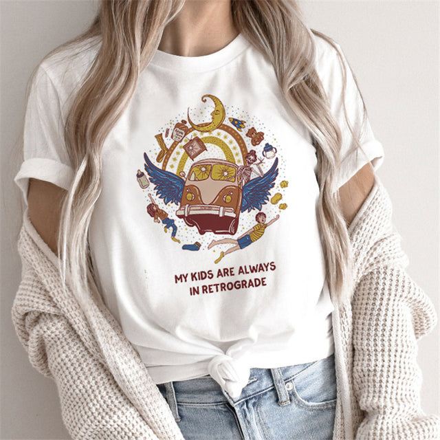 Womens Sarcasm Cartoon Cat T-Shirts