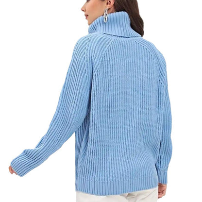 Womens Loose Fit Turtleneck Warm Sweater