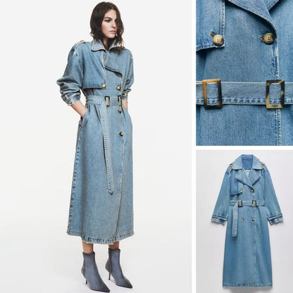 Chic Double Breasted Trench