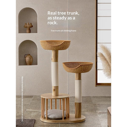 Purrfect Pine Wood Cat Furniture