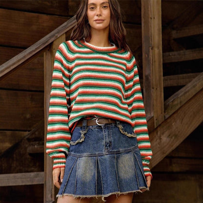 Womens Vintage Striped Sweaters