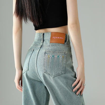 Womens Casual Straight Leg Jeans