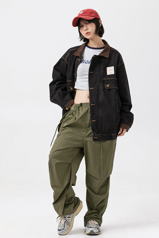 Flap Pocket Button Up Denim Jackets For Women