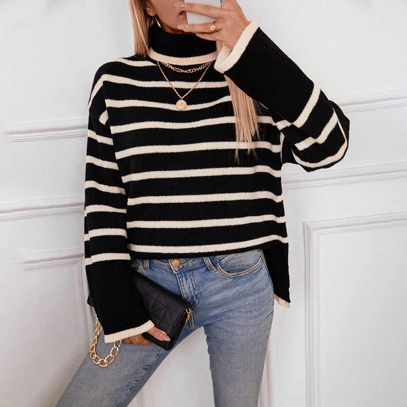 Womens Turtleneck Basic Knitted Sweaters