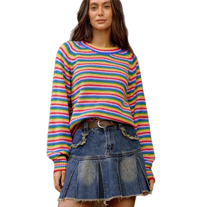 Womens Vintage Striped Sweaters