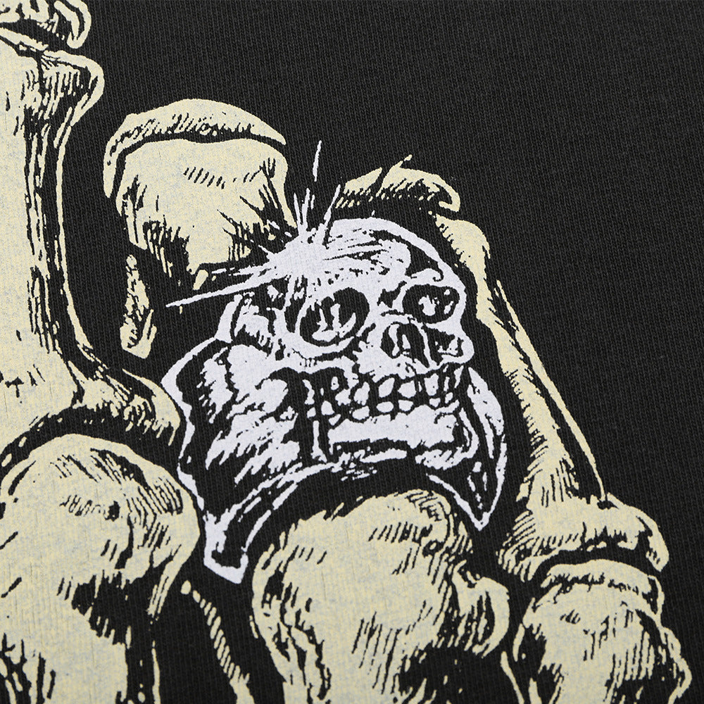 Womens Summer Skeleton Print T Shirts