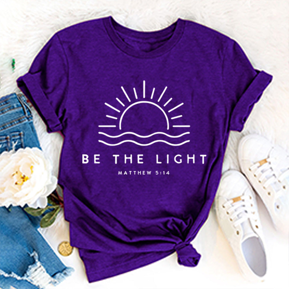 Women Be The Light Jesus Christian Bible Verse T-Shirts
