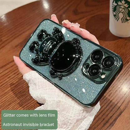 Astronaut Space Fighter Silicone iPhone 14 13 12 Phone Case