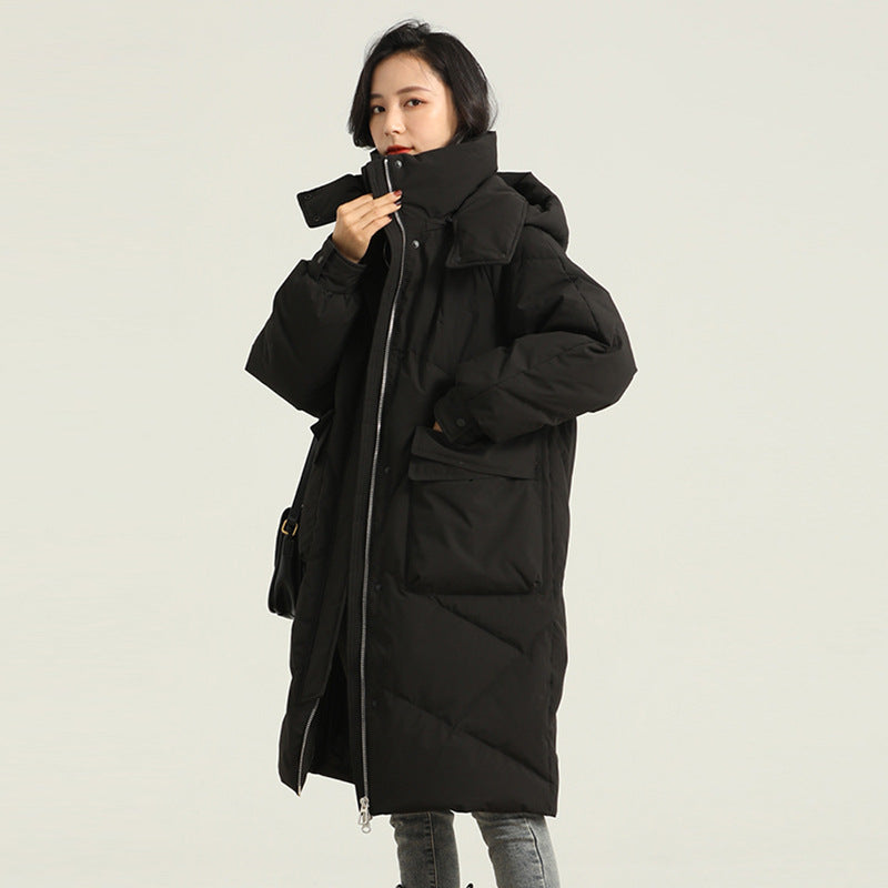 Womens Winter Star Glossy Duck Down Hooded Outwear Coat
