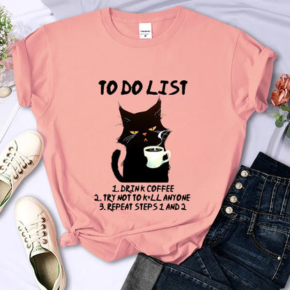 Womens A Cup Of Cat T Shirt