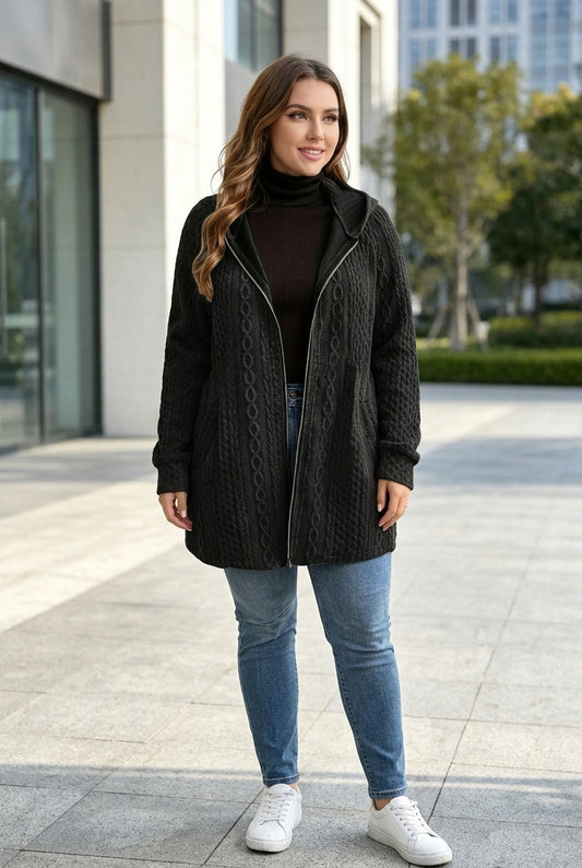 Cozy Season Must-Have: The Cable-Knit Zip Hoodie