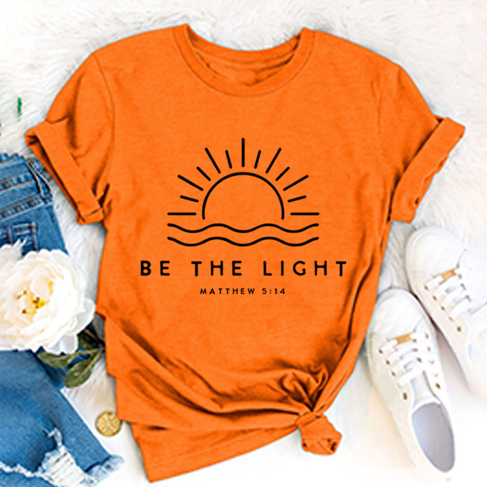 Women Be The Light Jesus Christian Bible Verse T-Shirts