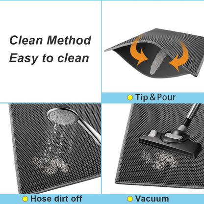 Cats Waterproof Black Double Layer Litter Mat
